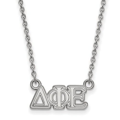 Delta Phi Epsilon Sorority XS Pendant Necklace in Sterling Silver 2.54 gr