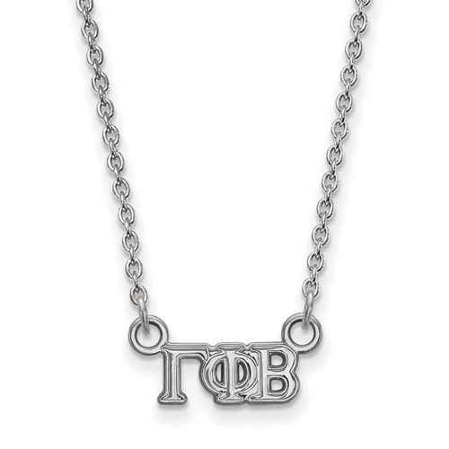 Gamma Phi Beta Sorority XS Pendant Necklace in Sterling Silver 2.54 gr