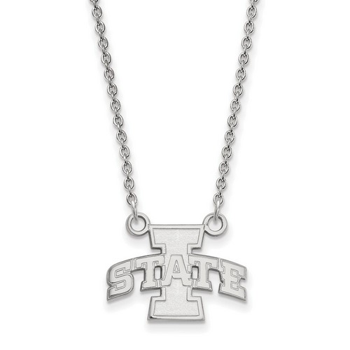 Iowa State University Cyclones Small Pendant Necklace in Sterling Silver 3.14 gr
