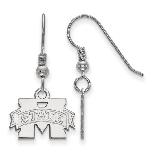 Mississippi State University Bulldogs XS Sterling Silver Dangle Earrings 2.15 gr