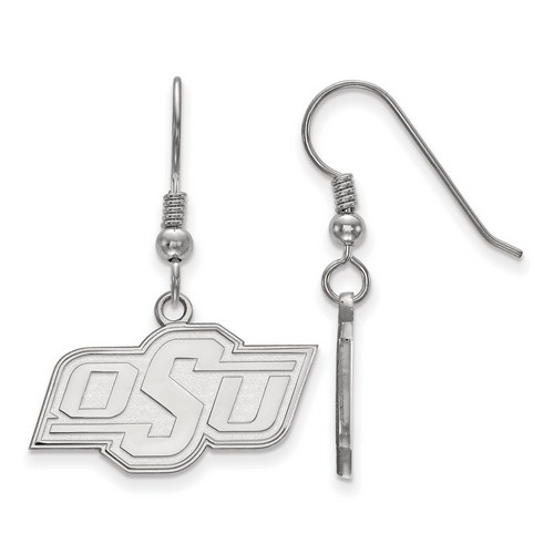 Oklahoma State University Cowboys Small Sterling Silver Dangle Earrings 3.34 gr
