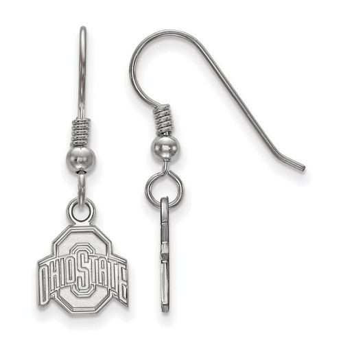 Ohio State University Buckeyes XS Dangle Earrings in Sterling Silver 1.41 gr