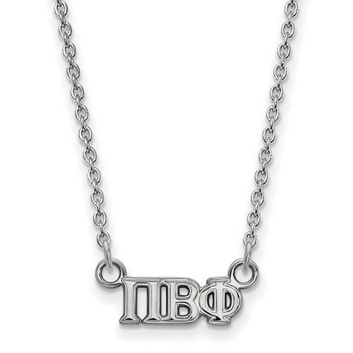 Pi Beta Phi Sorority XS Pendant Necklace in Sterling Silver 2.54 gr