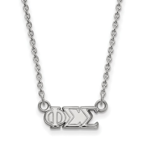 Phi Sigma Sigma Sorority XS Pendant Necklace in Sterling Silver 2.54 gr