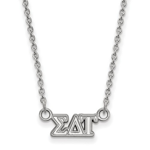 Sigma Delta Tau Sorority XS Pendant Necklace in Sterling Silver 2.54 gr