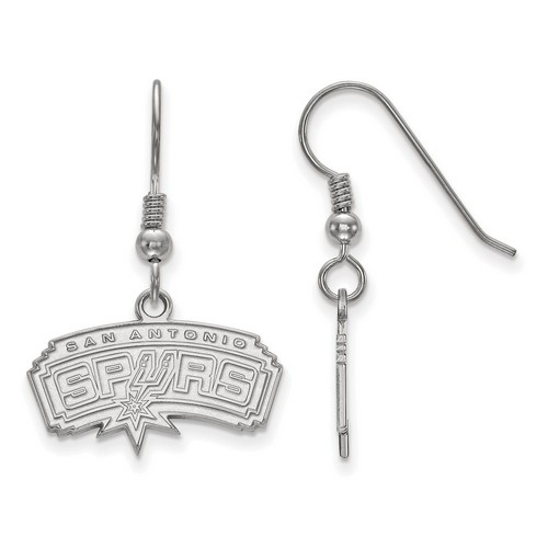 San Antonio Spurs Small Dangle Earrings in Sterling Silver 2.83 gr