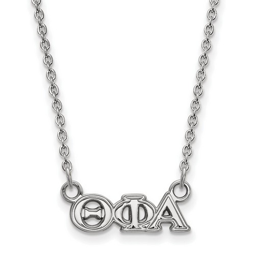 Theta Phi Alpha Sorority XS Pendant Necklace in Sterling Silver 2.54 gr