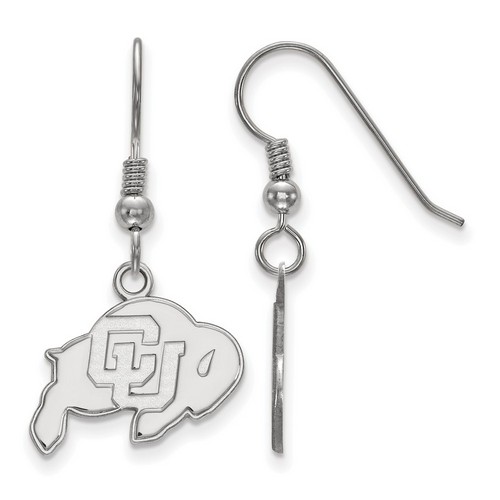 University of Colorado Buffaloes Small Sterling Silver Dangle Earrings 2.30 gr
