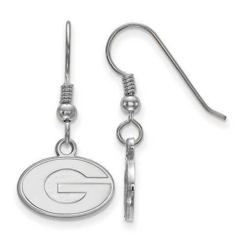 University of Georgia Bulldogs XS Dangle Earrings in Sterling Silver 2.02 gr