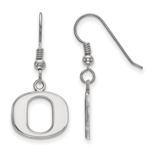 University of Oregon Ducks Small Dangle Earrings in Sterling Silver 1.99 gr