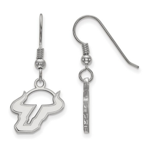 University of South Florida Bulls Small Sterling Silver Dangle Earrings 1.77 gr