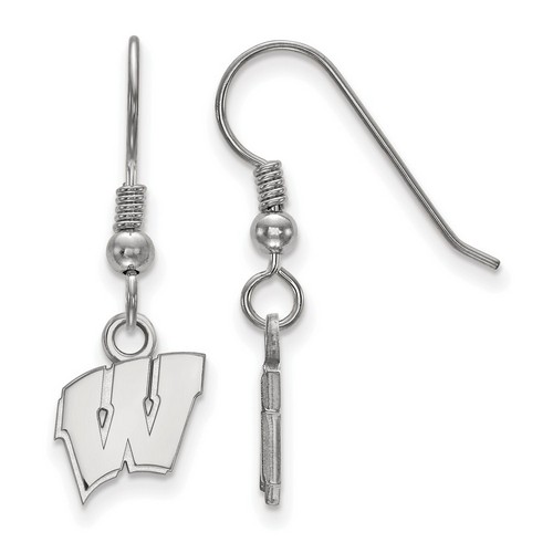 University of Wisconsin Badgers XS Dangle Earrings in Sterling Silver 1.80 gr