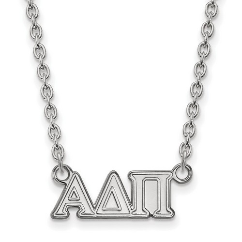 Alpha Delta Pi Sorority Medium Pendant Necklace in Sterling Silver 4.20 gr