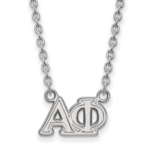 Alpha Phi Sorority Medium Pendant Necklace in Sterling Silver 4.20 gr