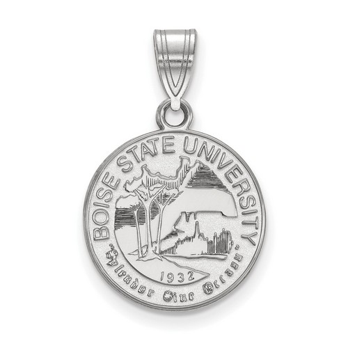 Boise State University Broncos Medium Crest Pendant in Sterling Silver 3.27 gr