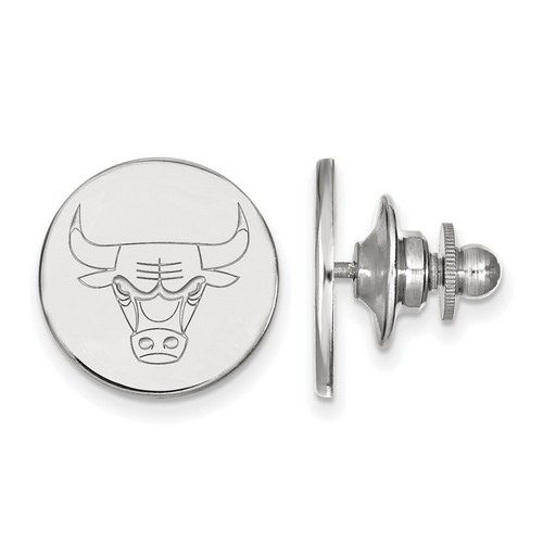 Chicago Bulls Lapel Pin in Sterling Silver 2.26 gr