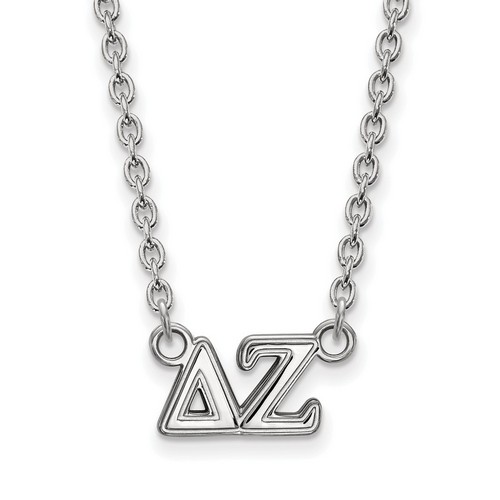 Delta Zeta Sorority Medium Pendant Necklace in Sterling Silver 4.20 gr