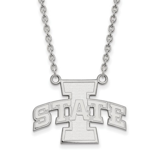 Iowa State University Cyclones Large Pendant Necklace in Sterling Silver 6.31 gr