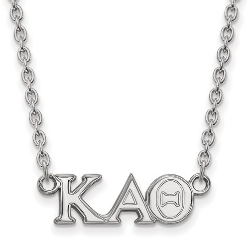 Kappa Alpha Theta Sorority Medium Pendant Necklace in Sterling Silver 4.20 gr