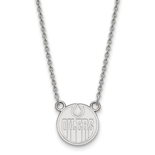 Edmonton Oilers Small Pendant Necklace in Sterling Silver 3.15 gr