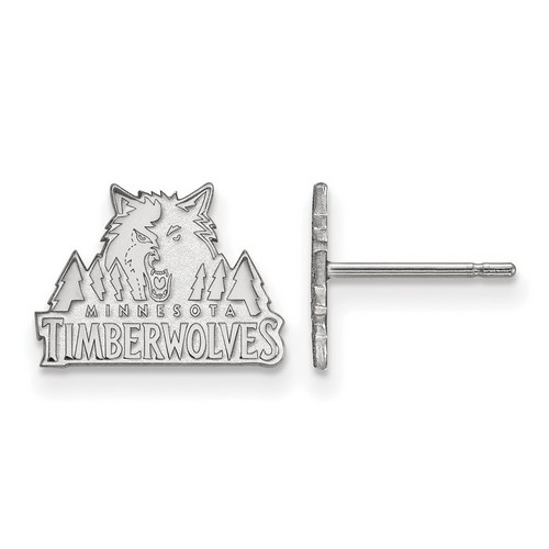 Minnesota Timberwolves XS Post Earrings in Sterling Silver 1.35 gr