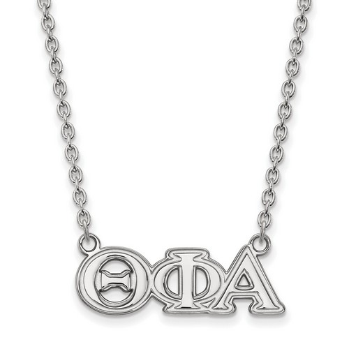 Theta Phi Alpha Sorority Medium Pendant Necklace in Sterling Silver 4.20 gr