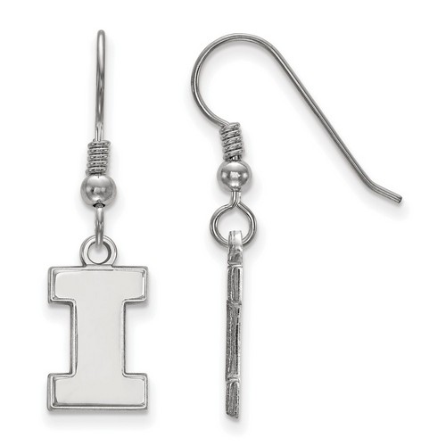 University of Illinois Fighting Illini Sterling Silver Dangle Earrings 1.74 gr