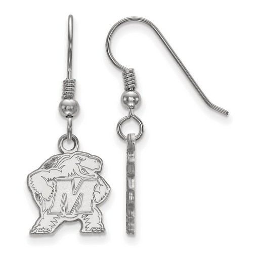 University of Maryland Terrapins Small Sterling Silver Dangle Earrings 2.75 gr