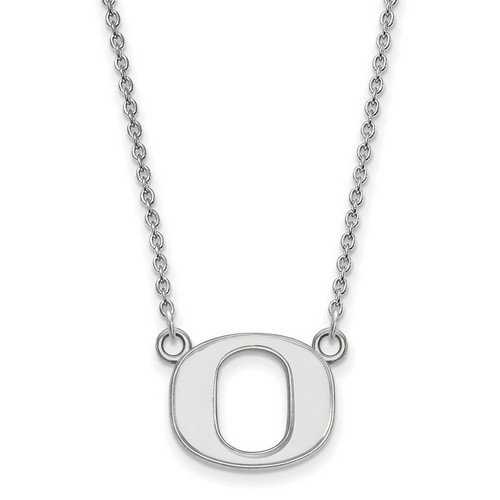University of Oregon Ducks Small Pendant Necklace in Sterling Silver 3.78 gr