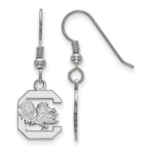 University of South Carolina Gamecocks Small Dangle Earrings in Sterling Silver