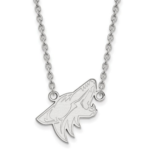 Phoenix Coyotes Large Pendant Necklace in Sterling Silver 5.07 gr