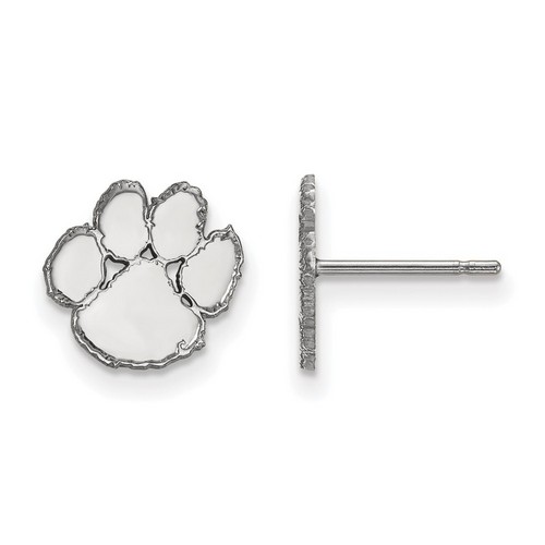 Clemson University Tigers XS Post Earrings in Sterling Silver 1.24 gr