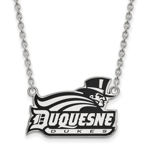 Duquesne University Dukes Large Pendant Necklace in Sterling Silver 7.51 gr