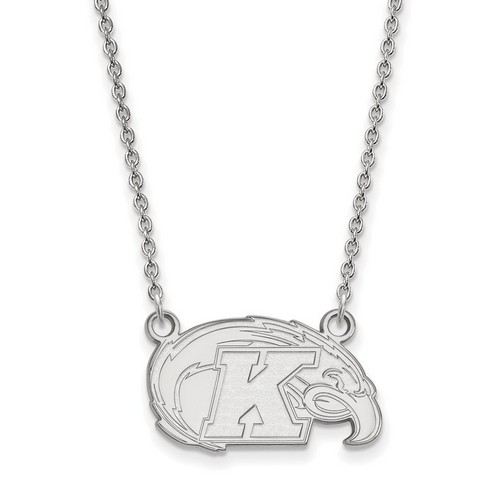 Kent State University Golden Flashes Small Sterling Silver Pendant Necklace