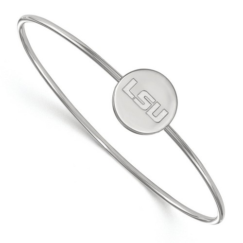 Louisiana State University LSU Tigers Slip-On Bangle in Sterling Silver 7.04 gr