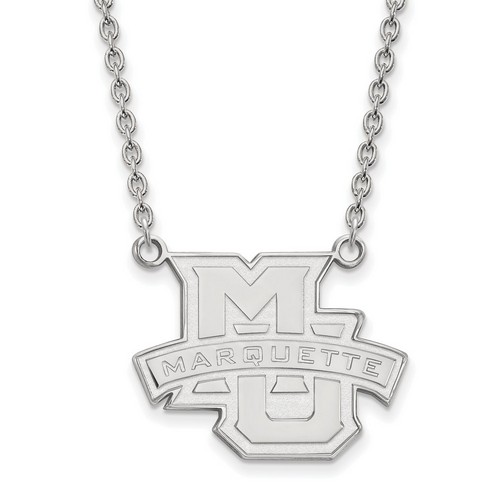 Marquette University Golden Eagles Large Sterling Silver Pendant Necklace 6.72gr