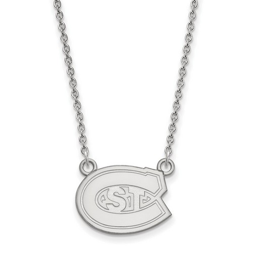 St Cloud State University Huskies Small Sterling Silver Pendant Necklace 3.81 gr