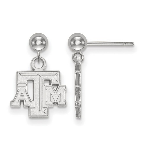 Texas A&M University Aggies Dangle Ball Earrings in Sterling Silver 1.41 gr