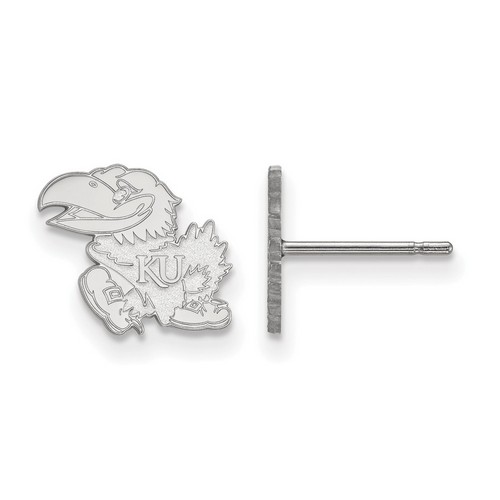 University of Kansas Jayhawks XS Post Earrings in Sterling Silver 1.09 gr