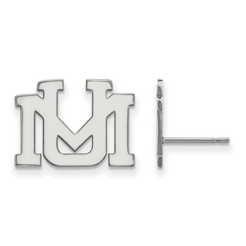 University of Montana Grizzlies Small Post Earrings in Sterling Silver 2.60 gr