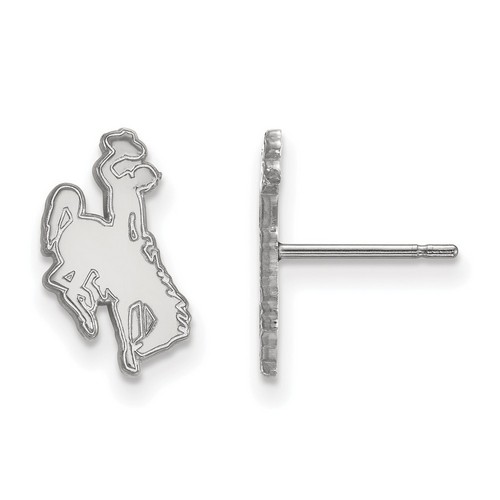 University of Wyoming Cowboys Small Post Earrings in Sterling Silver 0.88 gr