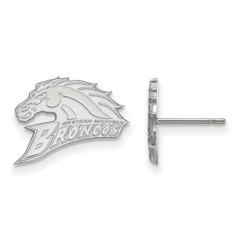 Western Michigan University Broncos Small Post Earrings in Sterling Silver