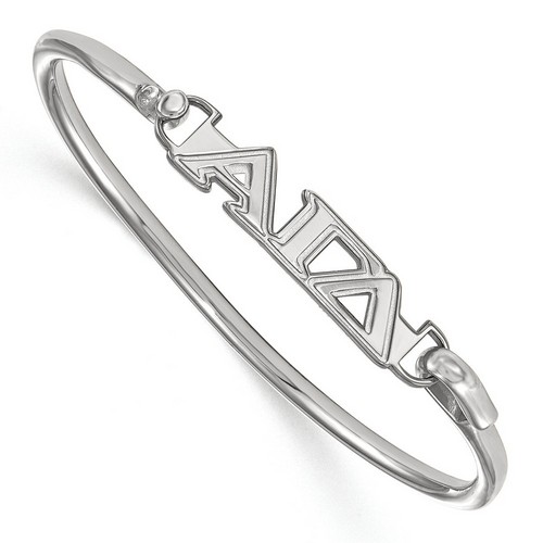 Alpha Gamma Delta Sorority Small Hook & Clasp Bangle in Sterling Silver 11.38 gr