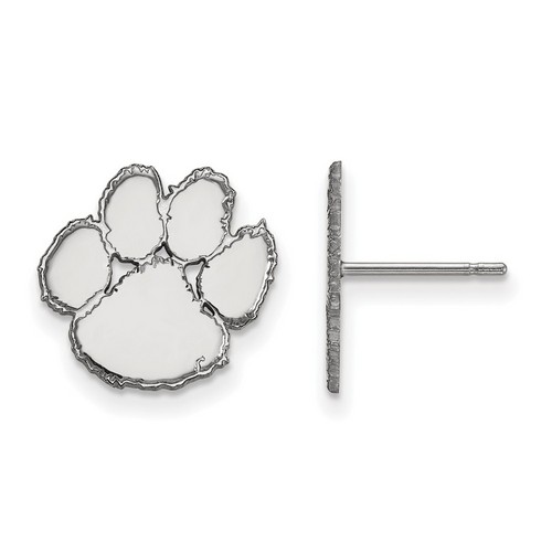 Clemson University Tigers Small Post Earrings in Sterling Silver 2.11 gr