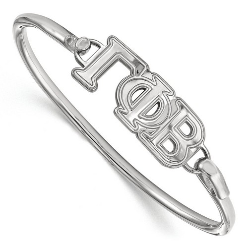 Gamma Phi Beta Sorority Small Hook & Clasp Bangle in Sterling Silver 11.38 gr