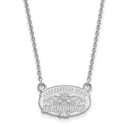 Jacksonville State University Gamecocks Small Sterling Silver Pendant Necklace