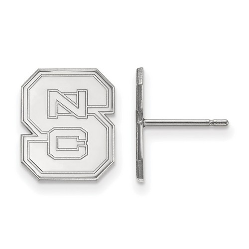 NC State University Wolfpack Small Post Earrings in Sterling Silver 2.09 gr