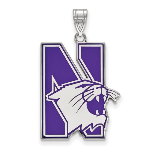 Northwestern University Wildcats XL Pendant in Sterling Silver 4.35 gr