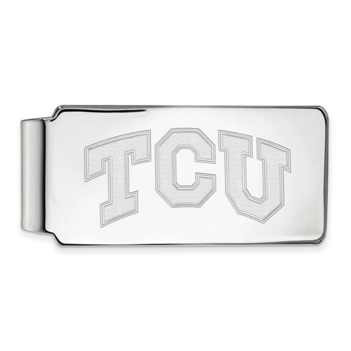 Texas Christian University TCU Horned Frogs Sterling Silver Money Clip 16.59 gr