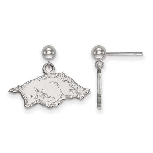 University of Arkansas Razorbacks Sterling Silver Dangle Ball Earrings 2.13 gr